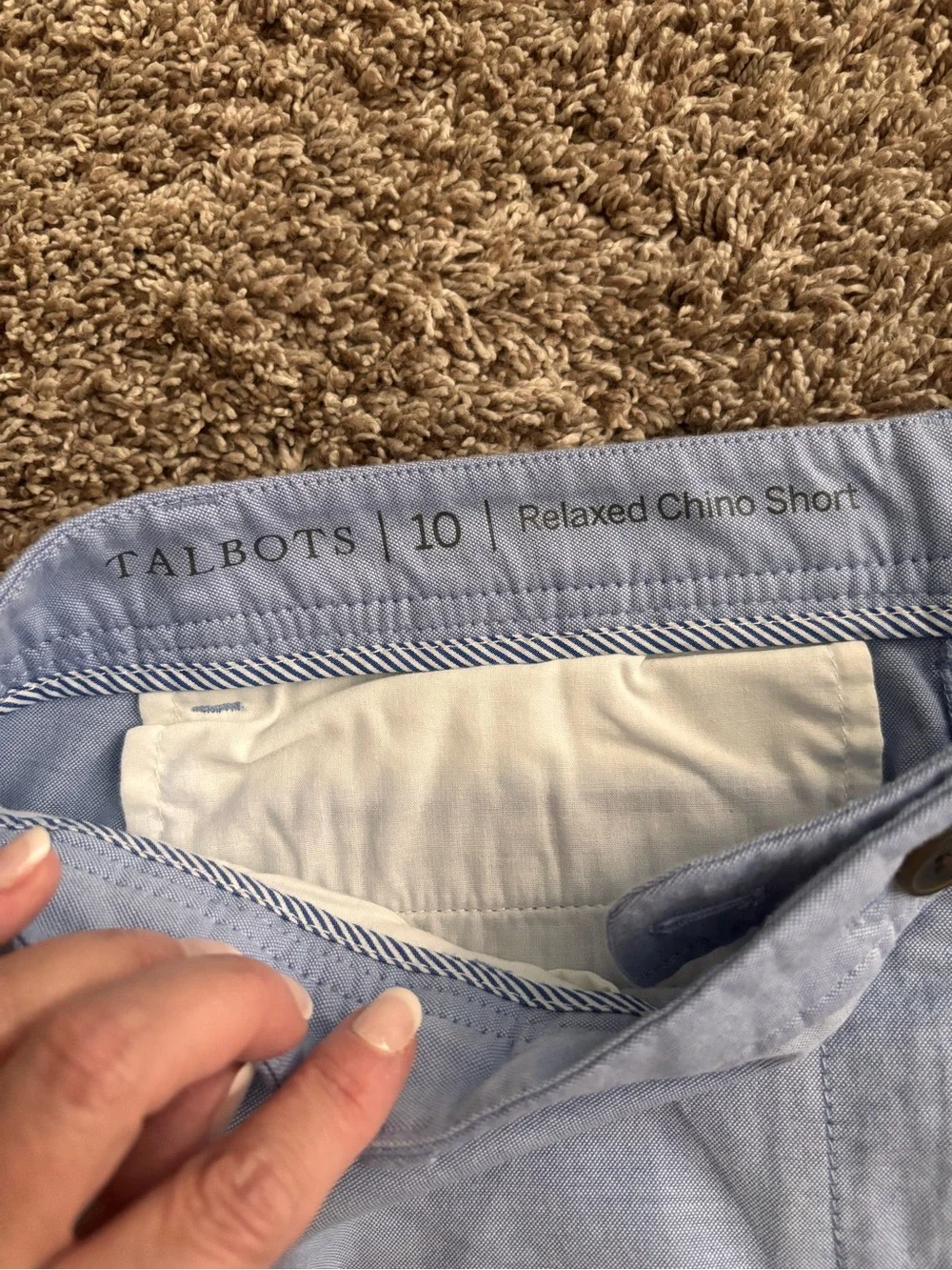 Relaxed Cotton Chino Shorts – NWT – Size 10 – Light Blue - Picture 3 of 8